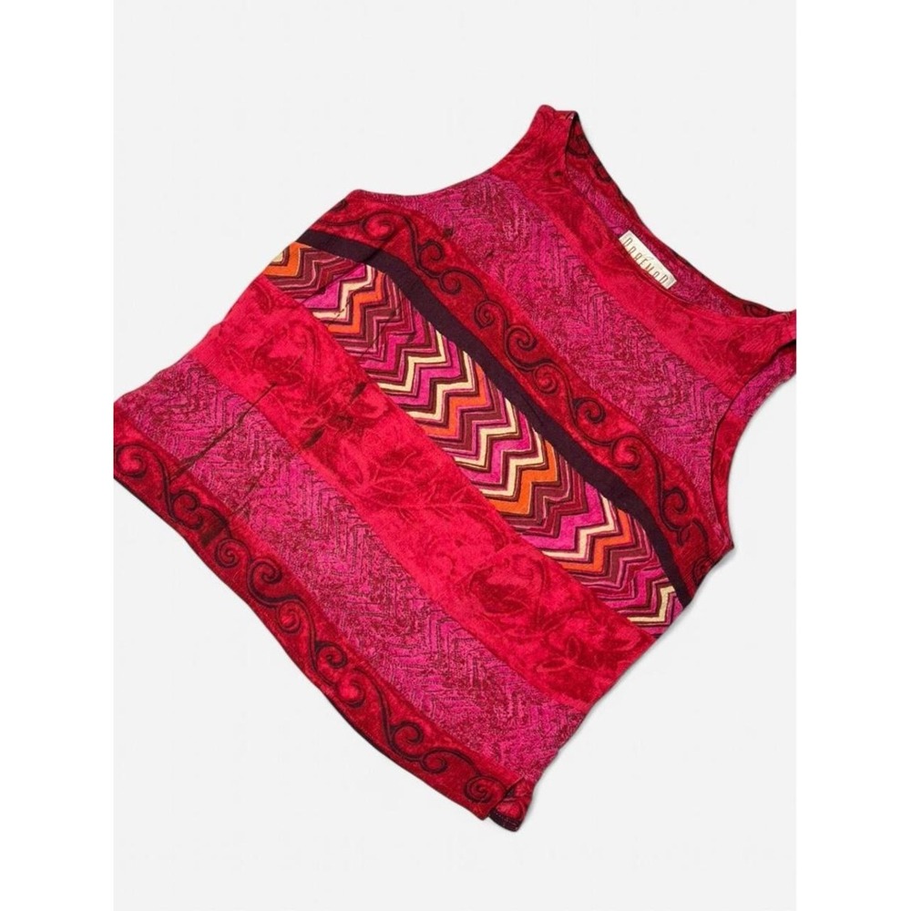 Vintage 90s Sleeveless Top, Boho Whimsy, Size Small